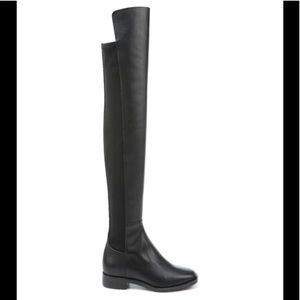 Via Spiga Leather & Stretch Over the Knee Boot